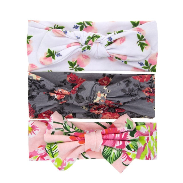 New 3pcs/lot Fashion Baby Nylon Bow Headband.