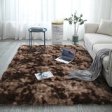 Grey Carpet Tie Dyeing Plush Soft Carpets.