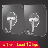 Transparent strong suction hooks for home.