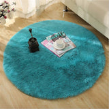 Fluffy Round Rug Carpets for Living Room Decor.