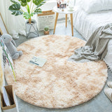 Fluffy Round Rug Carpets for Living Room Decor.