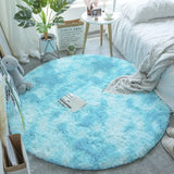 Fluffy Round Rug Carpets for Living Room Decor.