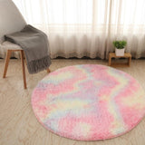 Fluffy Round Rug Carpets for Living Room Decor.