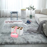 Grey Carpet Tie Dyeing Plush Soft Carpets.