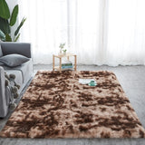 RULDGEE Shaggy Tie-dye Carpet Printed Alfombra Plush.