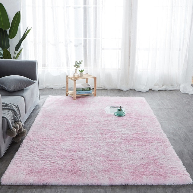 RULDGEE Shaggy Tie-dye Carpet Printed Alfombra Plush.