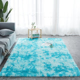 RULDGEE Shaggy Tie-dye Carpet Printed Alfombra Plush.