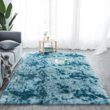 RULDGEE Shaggy Tie-dye Carpet Printed Alfombra Plush.