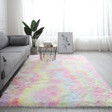 RULDGEE Shaggy Tie-dye Carpet Printed Alfombra Plush.