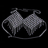 Stonefans Multicolor Crystal Bralette Chain Underwear for Women.