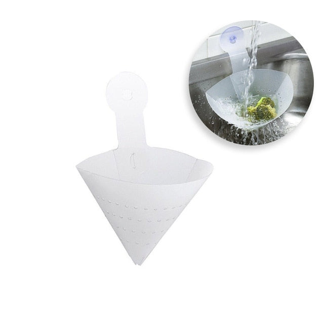 Multifunctional Triangular Corner Sink Drain Rack/Shelf Suction Cup.