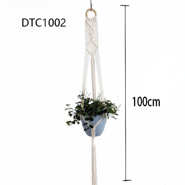 Handmade macrame plant hanger flower/pot.