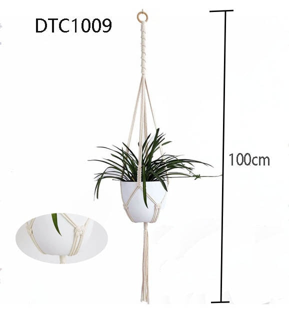 Handmade macrame plant hanger flower/pot.