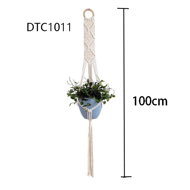 Handmade macrame plant hanger flower/pot.