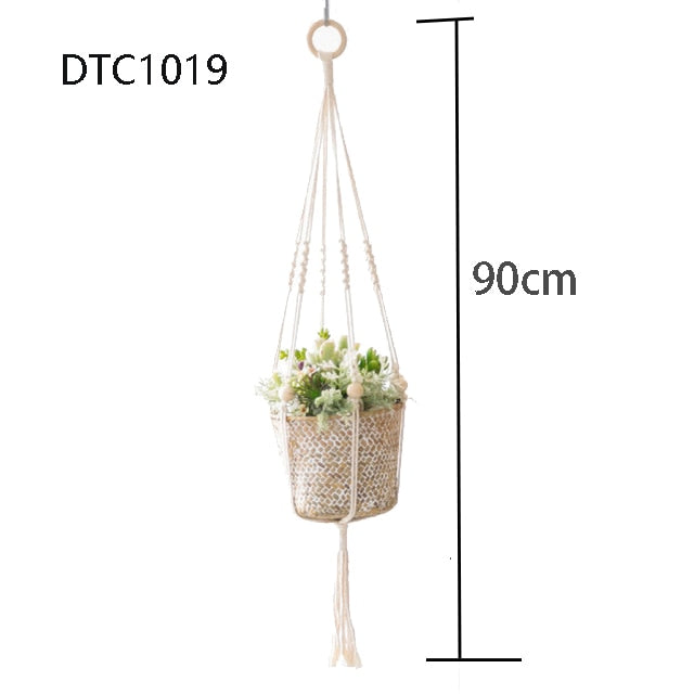 Handmade macrame plant hanger flower/pot.