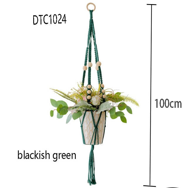 Handmade macrame plant hanger flower/pot.