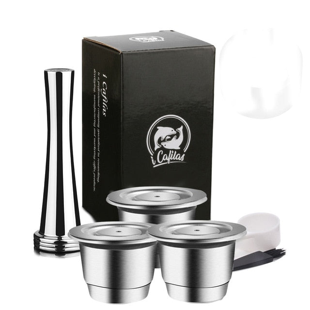 ICafilasSVIP Link Capsule For Nespresso Reutilisable Inox Refillable Capsule.