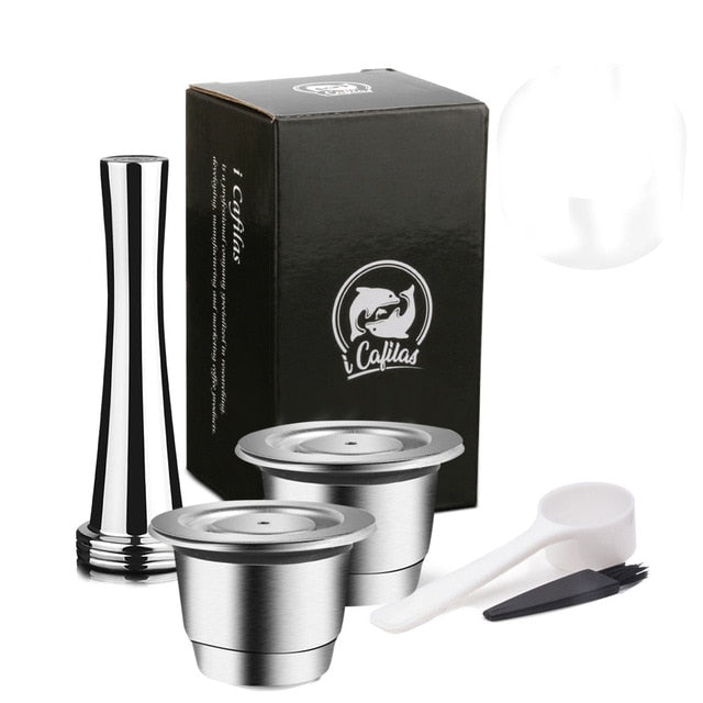 ICafilasSVIP Link Capsule For Nespresso Reutilisable Inox Refillable Capsule.