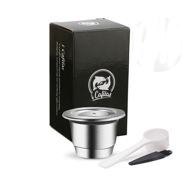 ICafilasSVIP Link Capsule For Nespresso Reutilisable Inox Refillable Capsule.