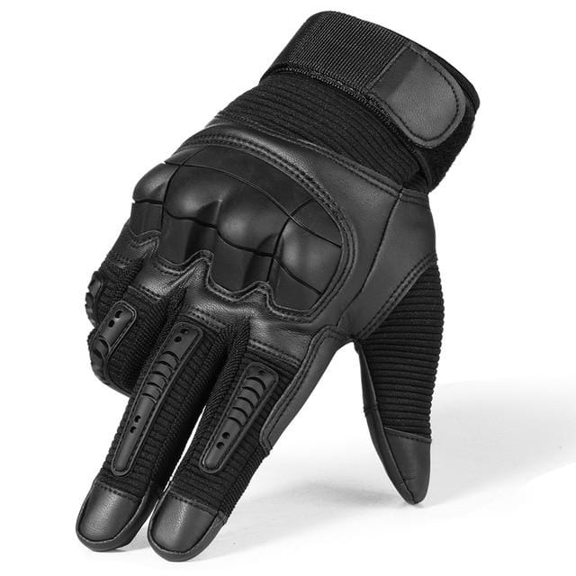 Touch Screen Hard Knuckle Tactical Gloves PU Leather.