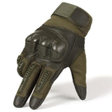 Touch Screen Hard Knuckle Tactical Gloves PU Leather.