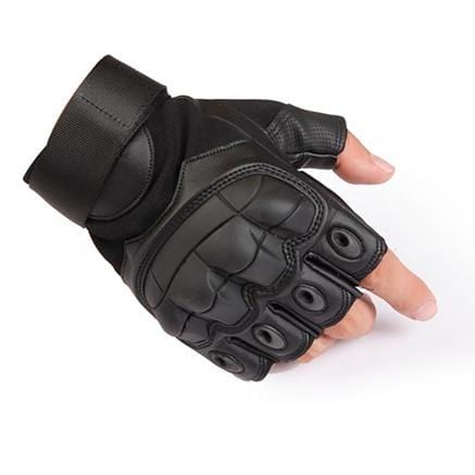 Touch Screen Hard Knuckle Tactical Gloves PU Leather.