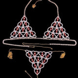 Luxury Lingerie Crystal Bralette Body Chain Harness Bra for Girl.