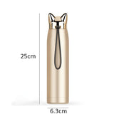 stain resistant Steel Vacuum Flasks  dual Wall Thermos Bottle  320 milli litres
 adorable Cat Fox Ear heating Coffee Tea Milk journey
 Mug